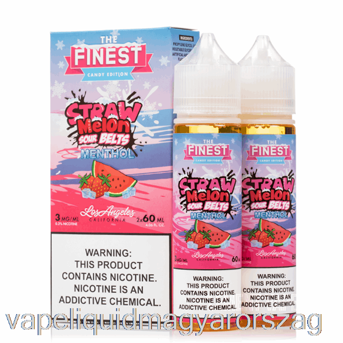 Szalma Dinnye Savanyú övek Mentol - A Legfinomabb Cukorka Kiadás - 120ml 3mg Vape Toll